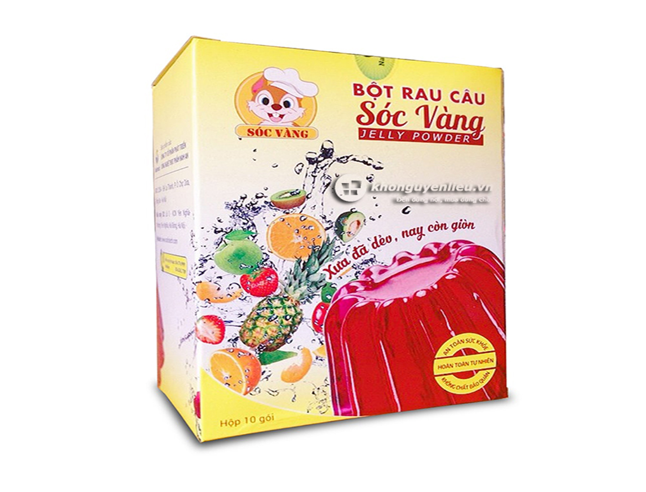 Bột Rau Câu Sóc Vàng 12g (10 gói/hộp)