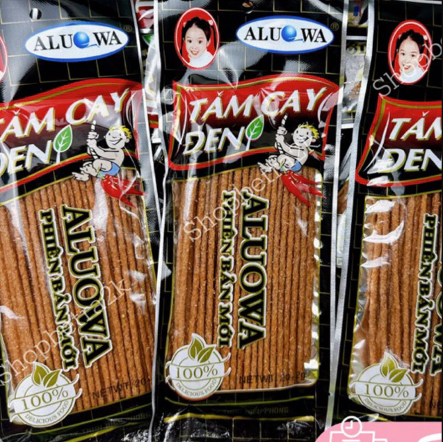 Tăm cay đen Aluowa (bịch 50 gói)
