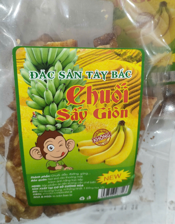Chuối sấy giòn Tây Bắc (10 gói)