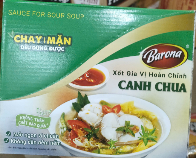Xốt Gia Vị Hoàn Chỉnh Barona (hộp 20 gói)
