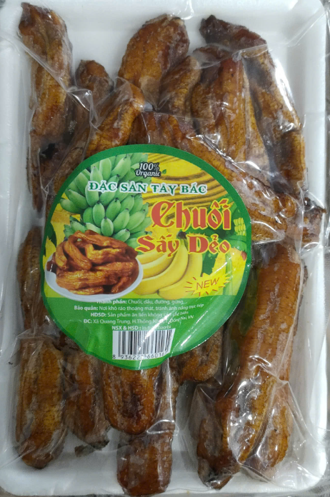 Chuối sấy dẻo Tây Bắc 300g